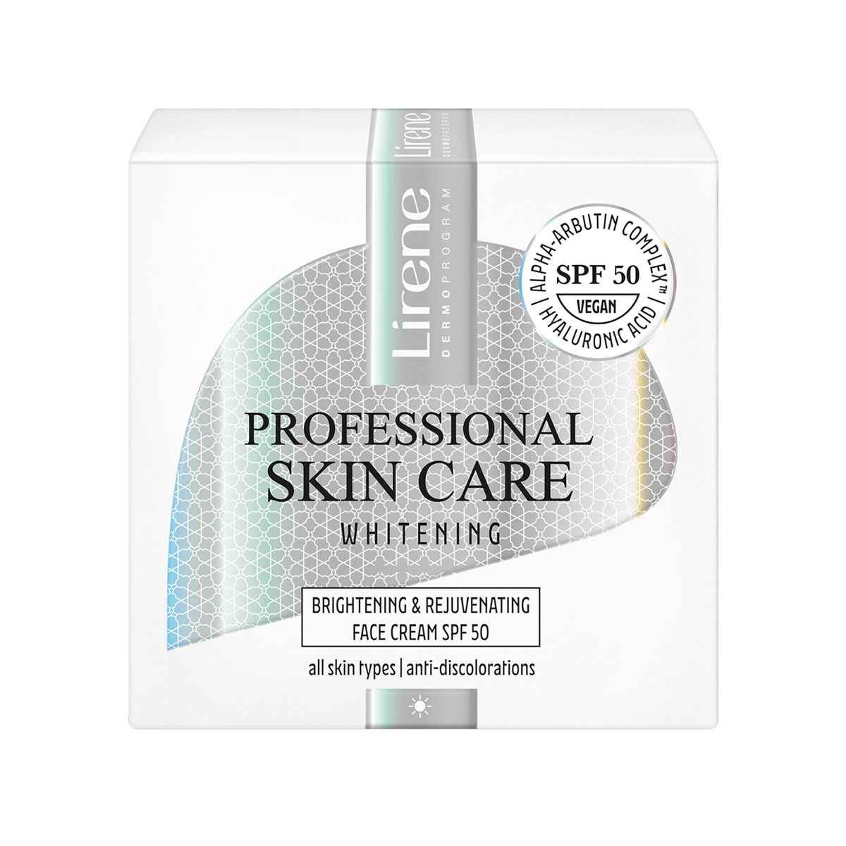 LIRENE - Professional Skin Care WHITENING Brightening & Rejuvenating Face Cream SPF 50 Lirene Krem Fytyre
