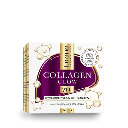 COLLAGEN GLOW ANTI-WRINKLE REPARING CREAM 70+ Lirene Krem Anti Rrudhë