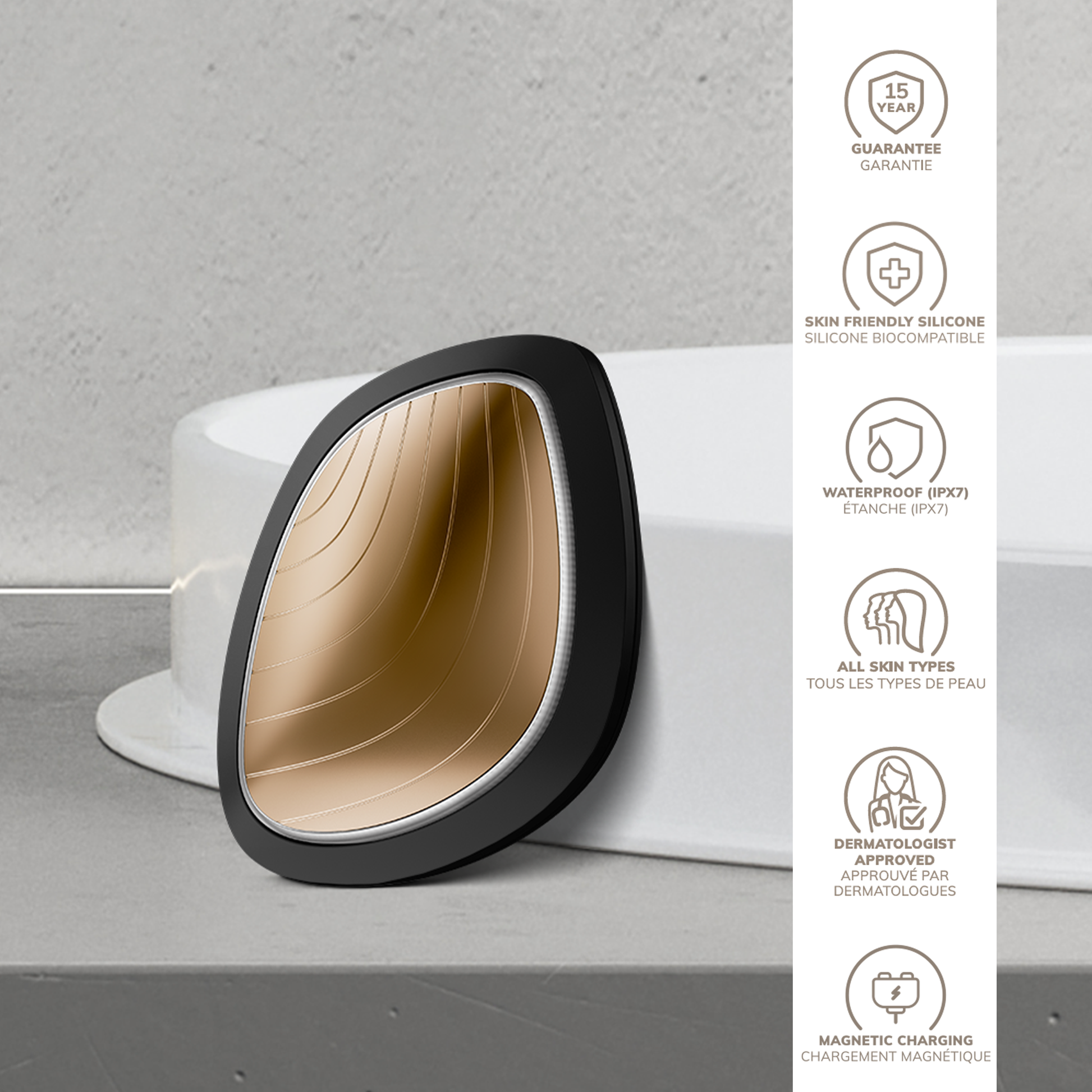 SmartAppGuided™ Sonic Warm & Cool Mask | 9 in 1 Geske Paisje të kujdesit personal