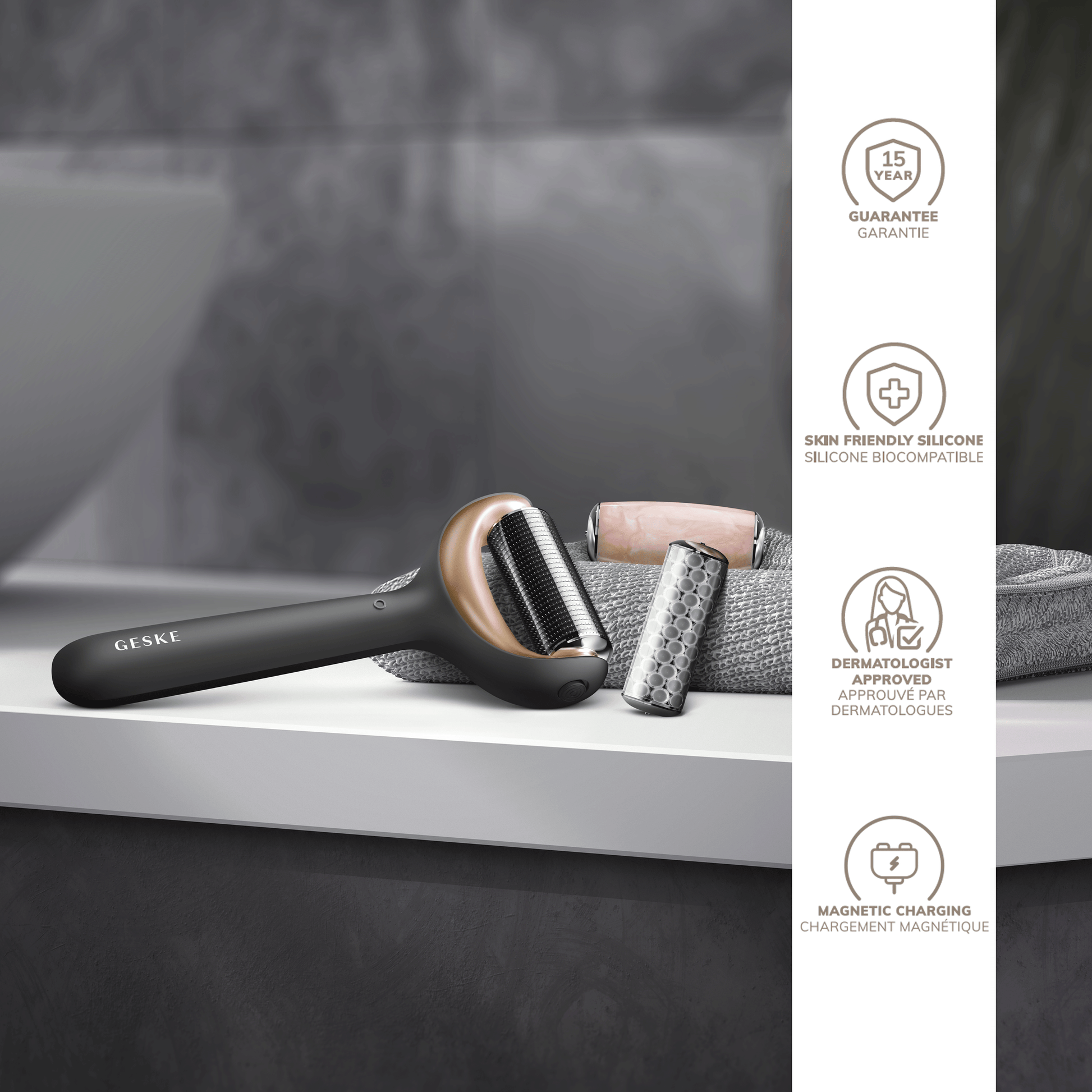 Geske Microneedle Face and Body Roller 9 in 1 Dermaroller Geske Paisje të kujdesit personal