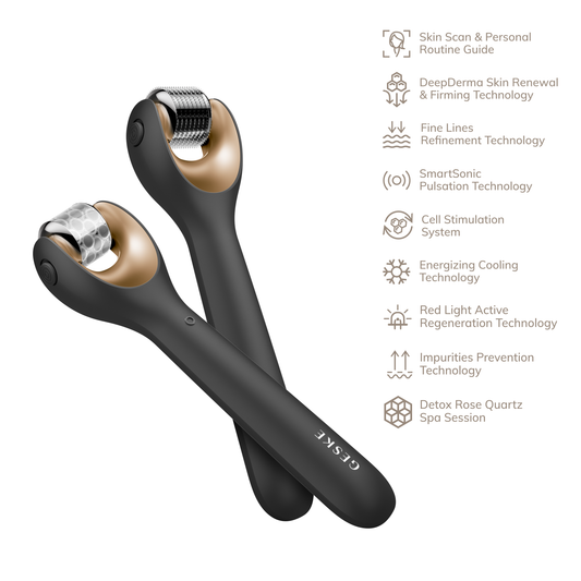 SmartAppGuided™ MicroNeedle Face Roller | 9 in 1 Dermaroller Geske Paisje të kujdesit personal