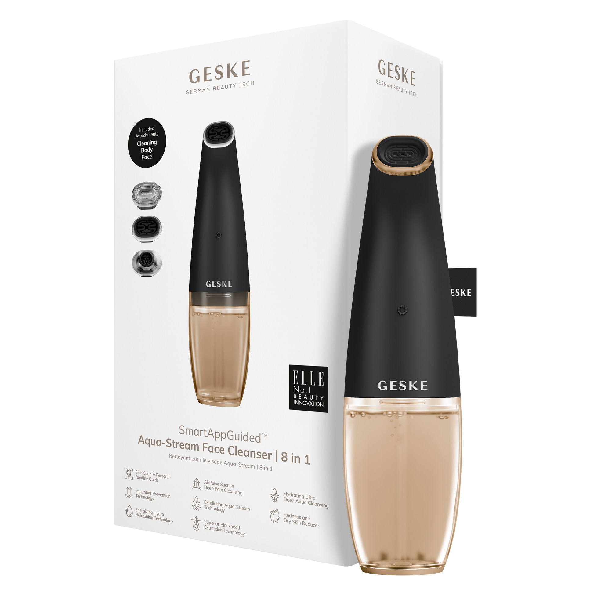 SmartAppGuided™ Aqua-Stream Face Cleanser | 8 in 1 Hidrofacial Geske Paisje të kujdesit personal