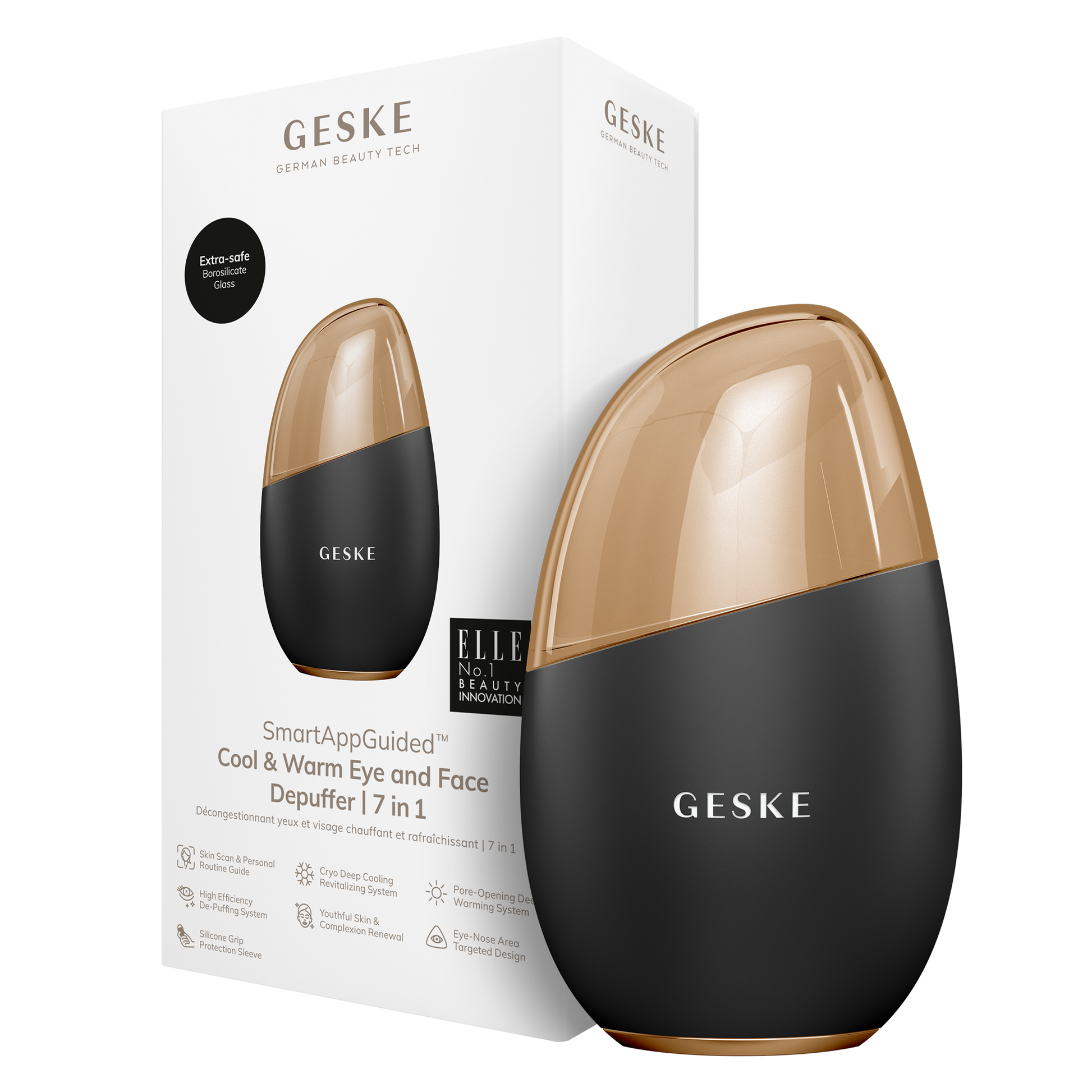 SmartAppGuided™ Cool & Warm Eye and Face Massager Geske Paisje të kujdesit personal