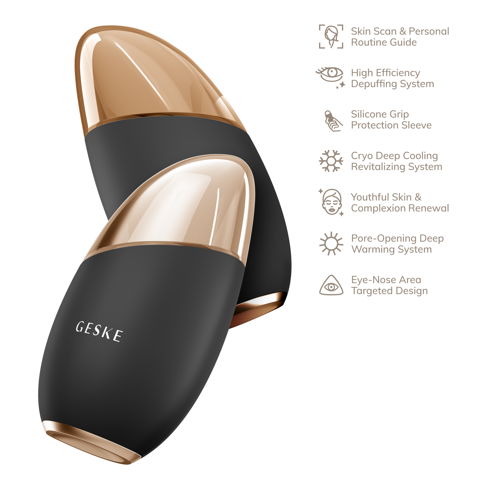 SmartAppGuided™ Cool & Warm Eye and Face Massager Geske Paisje të kujdesit personal
