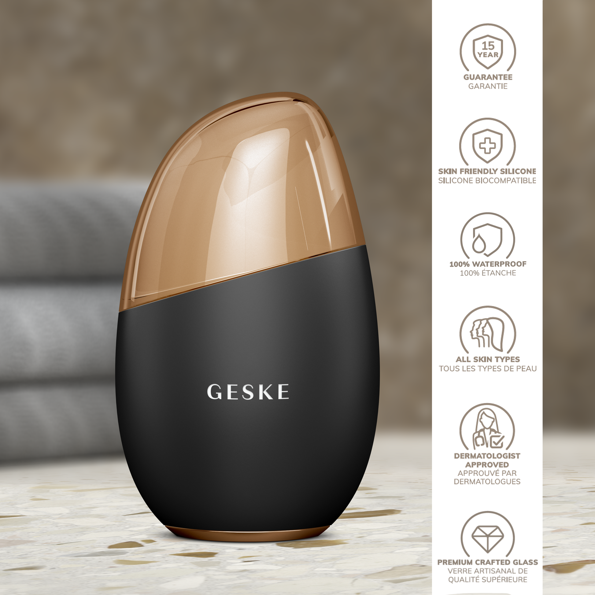 SmartAppGuided™ Cool & Warm Eye and Face Massager Geske Paisje të kujdesit personal