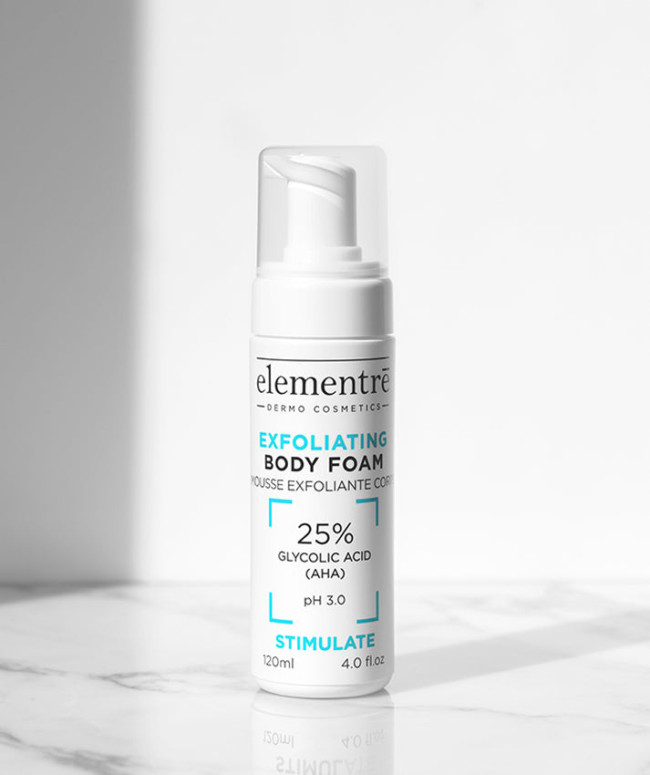 Exfoliating Body Foam - 25% Glycolic Acid elementrē dermo cosmetics BODY