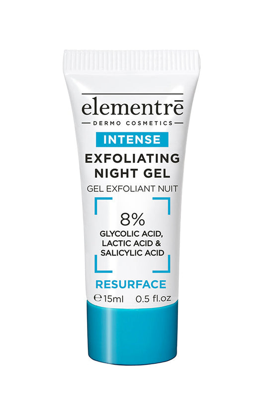 8% Glycolic, Lactic & Salicylic Acids Exfoliating Night Gel - 15ml Deluxe Sample elementrē dermo cosmetics SAMPLE PRODUCT