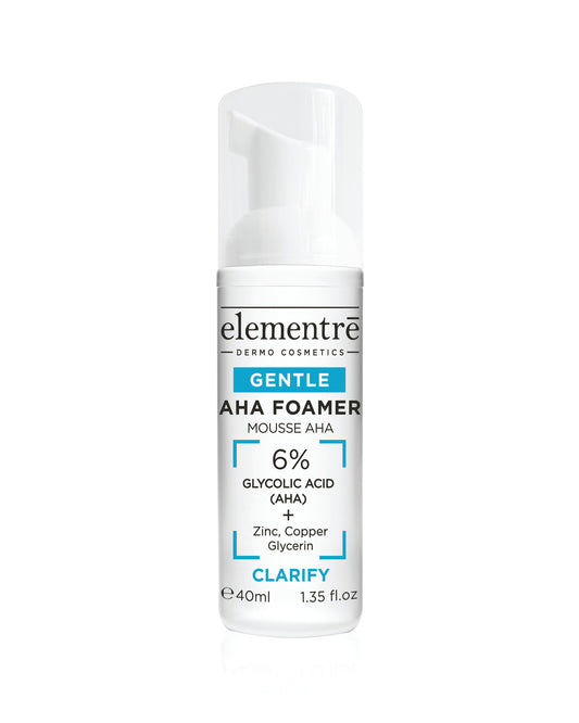 6% AHA Foamer - Gentle Exfoliating Cleanser - 40ml Deluxe Sample elementrē dermo cosmetics SAMPLE PRODUCT
