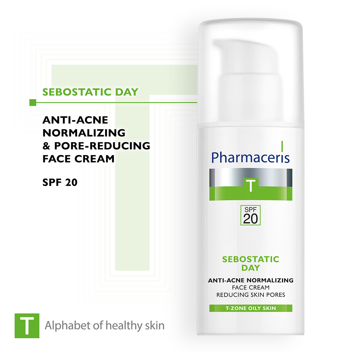 SEBOSTATIC DAY SPF 20+ Pharmaceris Krem Fytyre