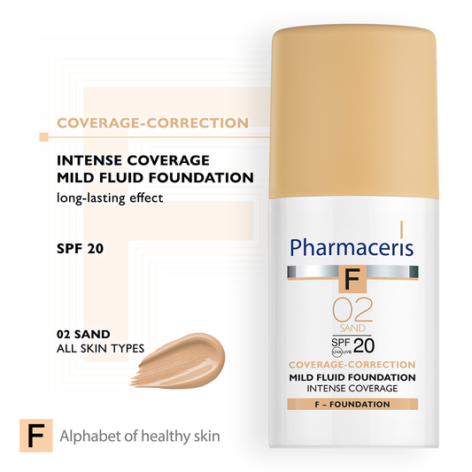 INTENSE COVERAGE SPF 20+ - SAND 02 Pharmaceris Fondatinë