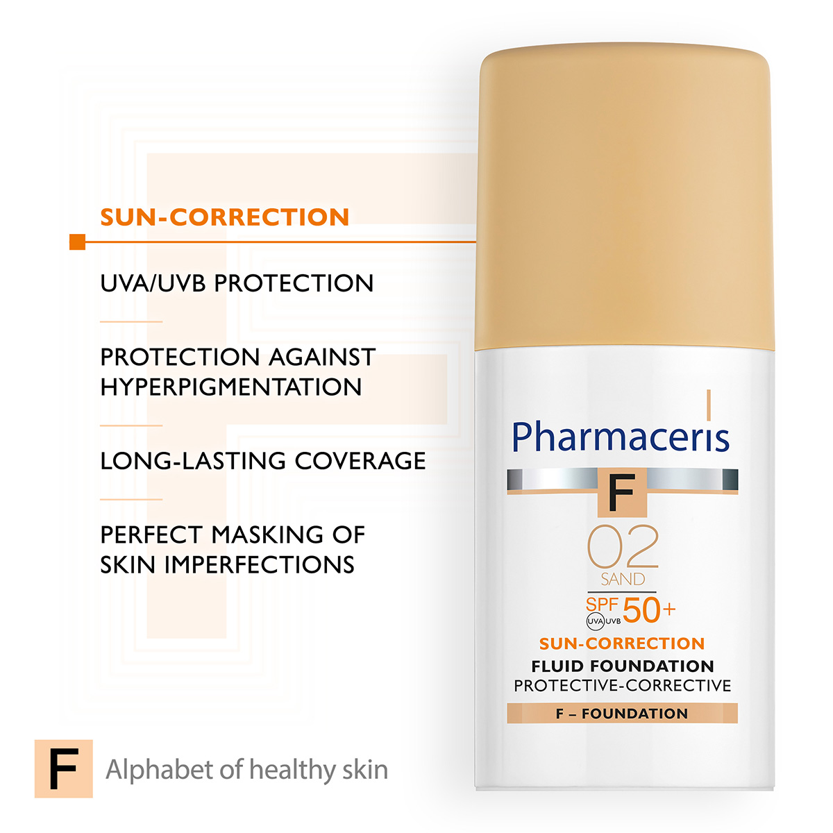 PROTECTIVE-CORRECTIVE SPF 50+ - SAND 02 Pharmaceris Fondatinë