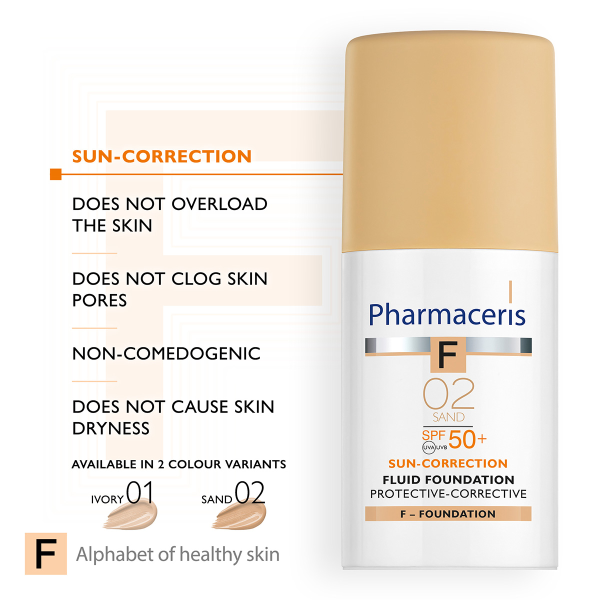 PROTECTIVE-CORRECTIVE SPF 50+ - SAND 02 Pharmaceris Fondatinë