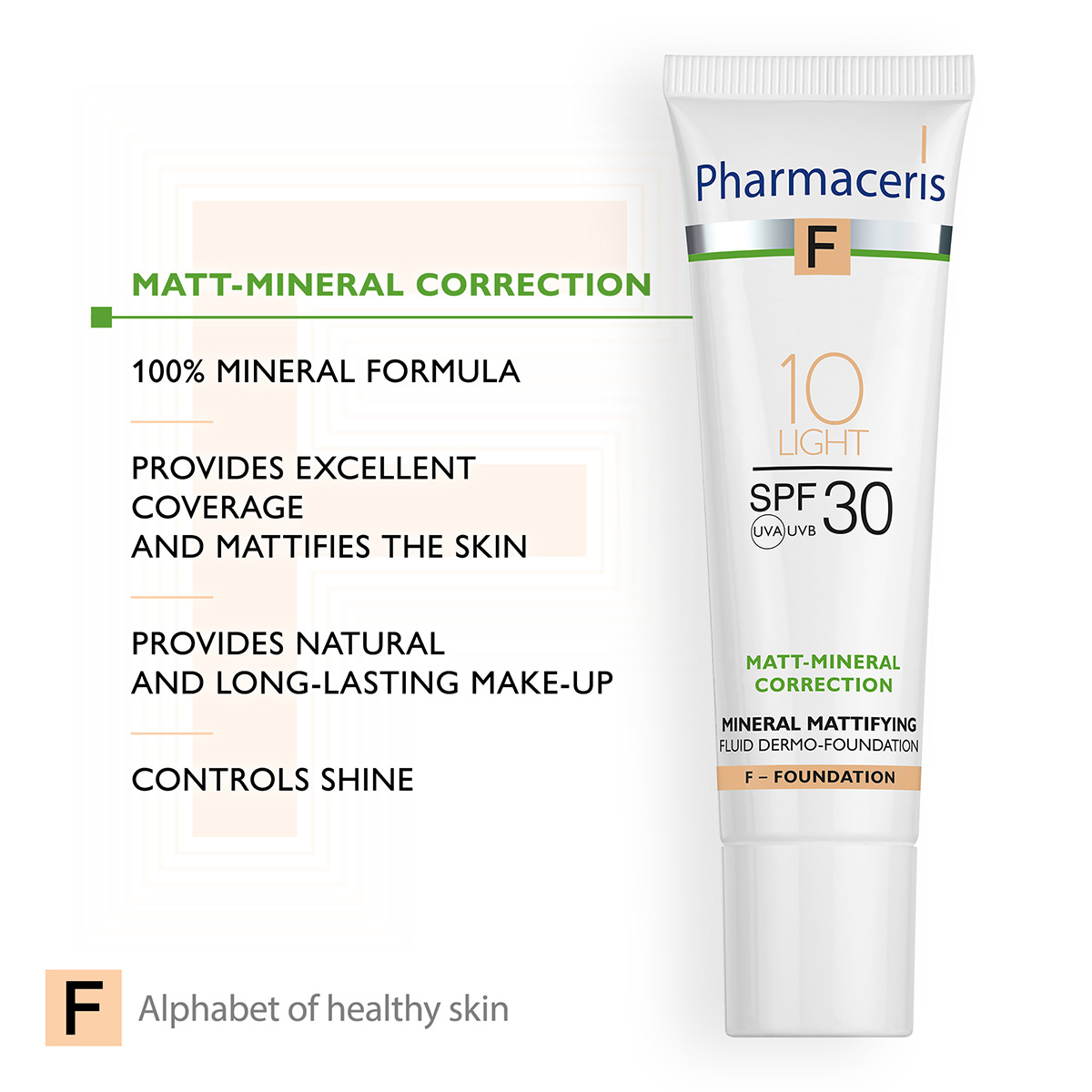MINERAL MATTIFYING SPF 30 10 Light Pharmaceris Fondatinë