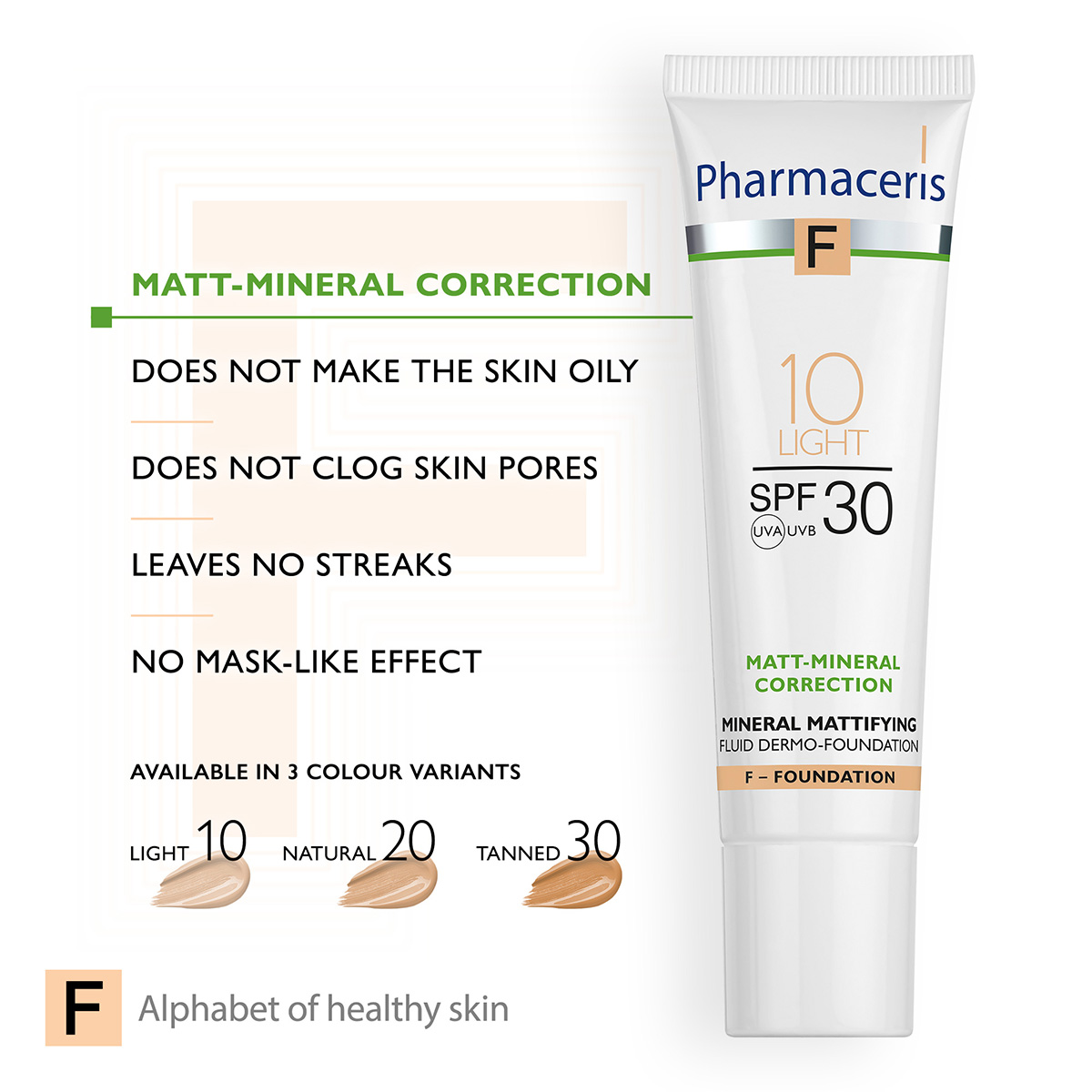 MINERAL MATTIFYING SPF 30 10 Light Pharmaceris Fondatinë
