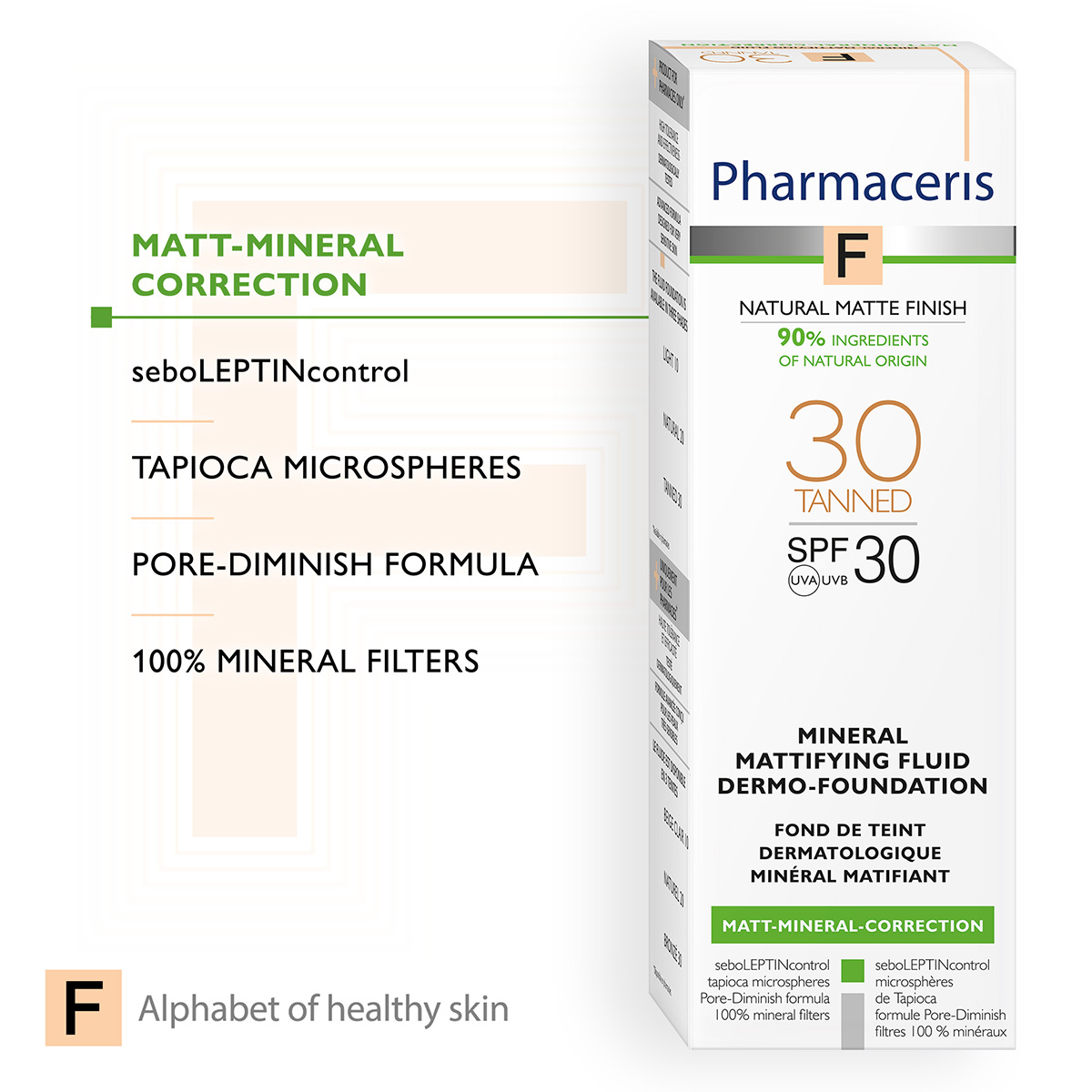 MATTIFYING FLUID SPF 30+ - TANNED 30 Pharmaceris Fondatinë