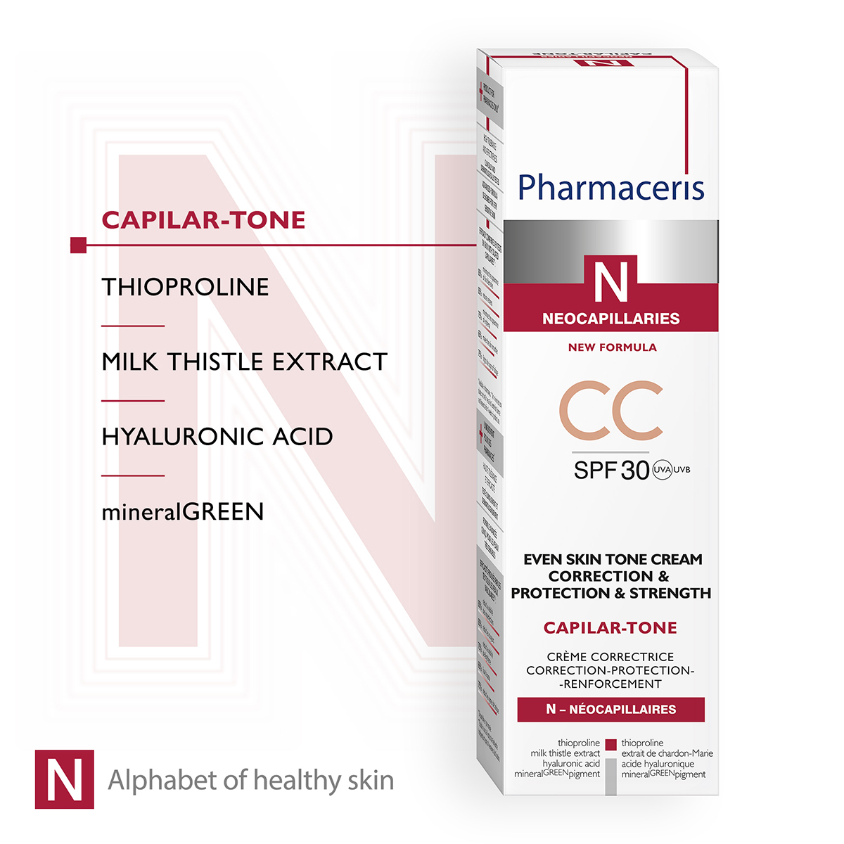 CAPILAR-TONE SPF 30+ Pharmaceris Krem BB