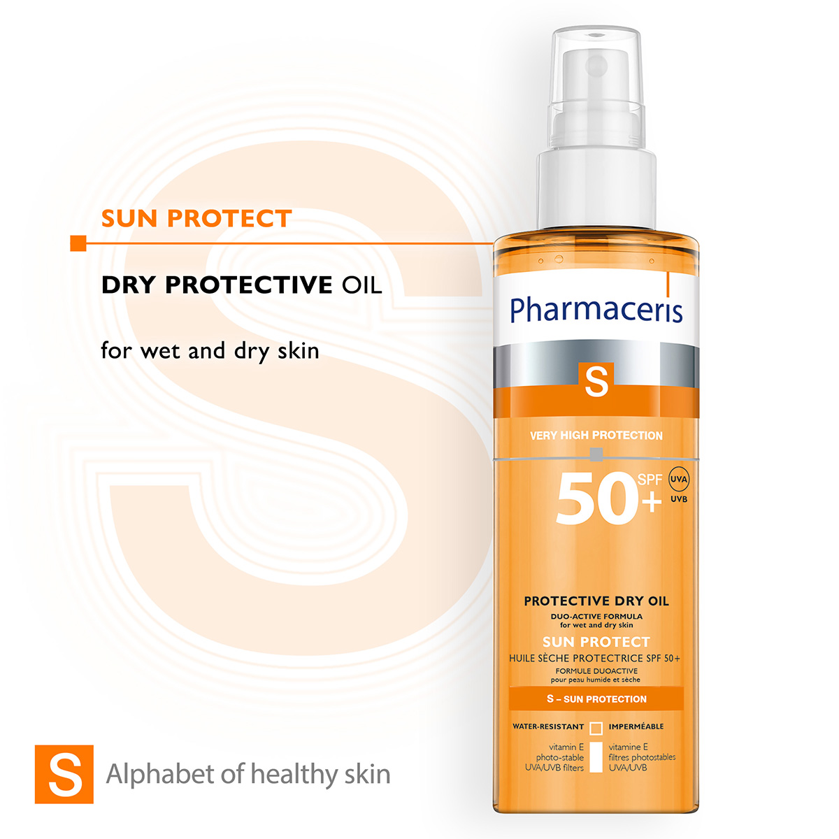 DUO-ACTIVE DRY OIL SPF 50+ Pharmaceris Vaj Dielli