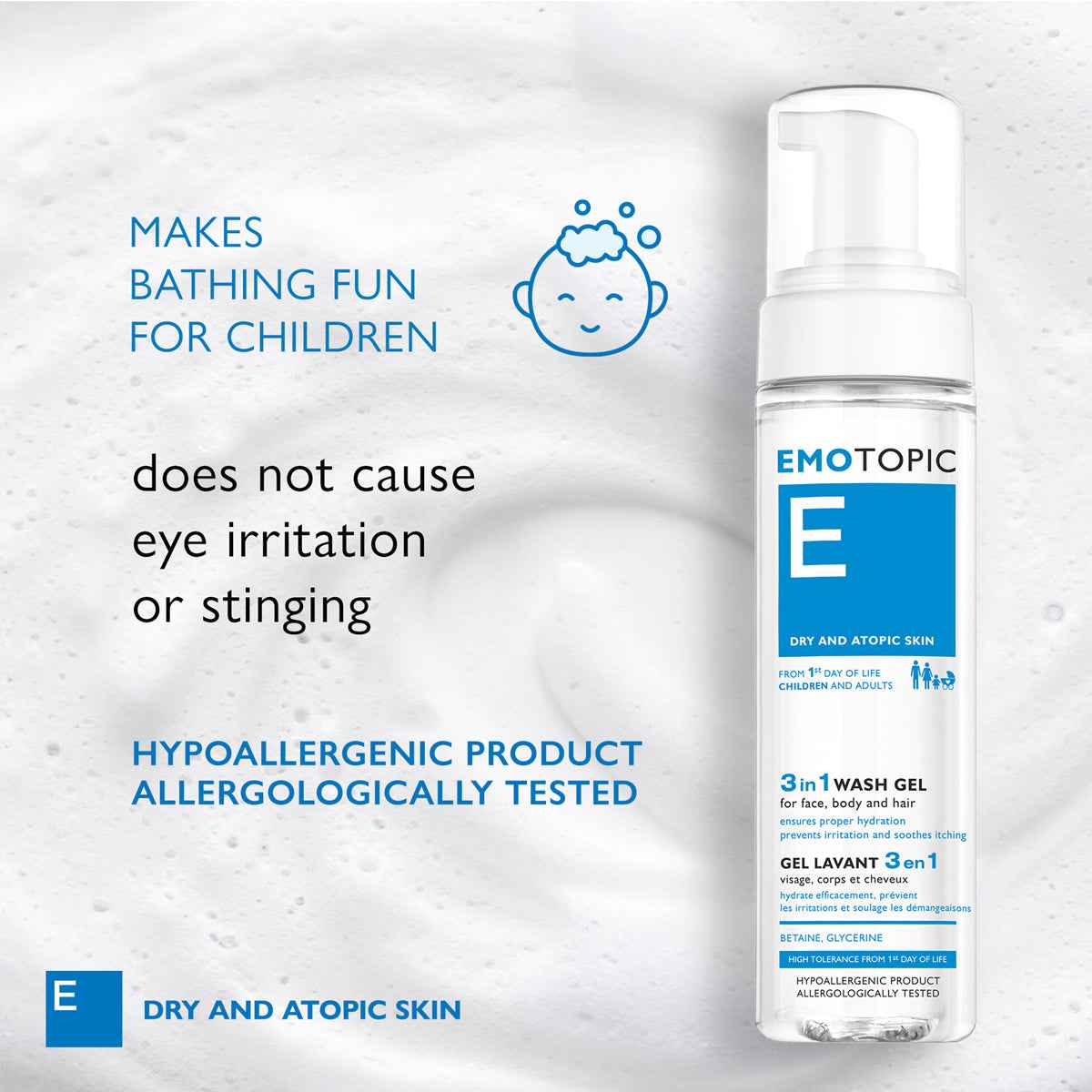 EMOTOPIC 3 IN 1 Shkumë (WASH GEL) Pharmaceris Xhel Pastrues