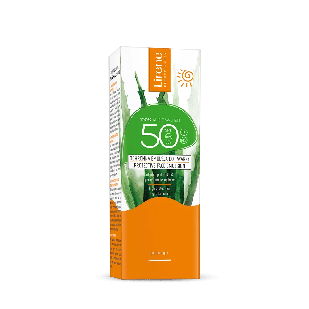 FACE SUN PROTECTION WITH ALOE SPF 50 Lirene Krem Dielli