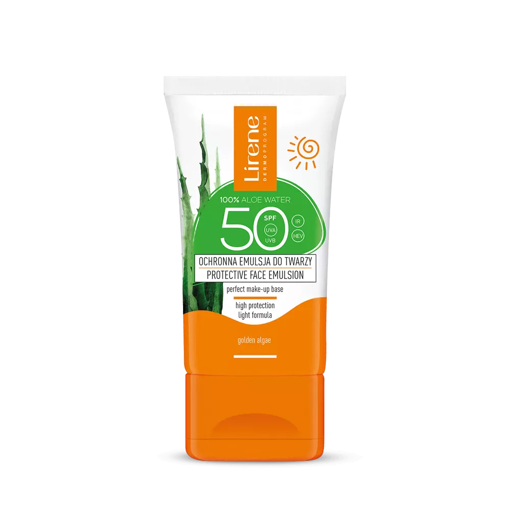 FACE SUN PROTECTION WITH ALOE SPF 50 Lirene Krem Dielli