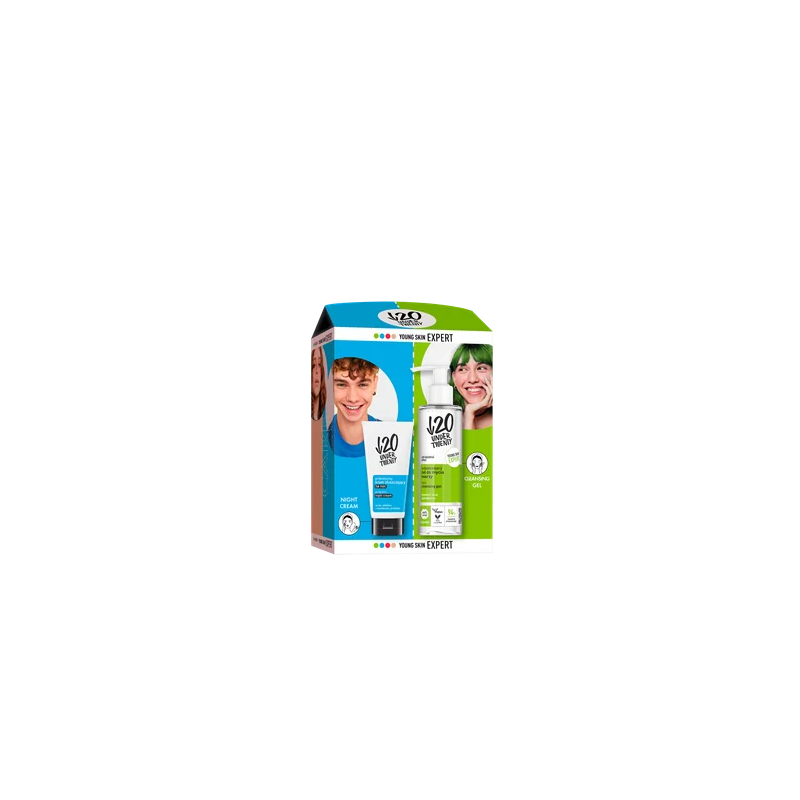 Set: Xhel pastrues 190 ml + Krem nate matifikues me prebiotikë 50 ml – Under20 Under 20 Krem