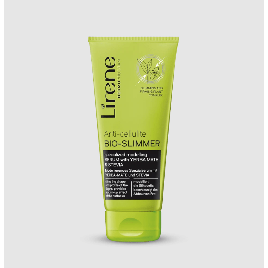 Lirene ANTI CELLULITE BIO-SLIMMER Specialized modeling serum with YERBA MATE & STEVIA 200 ml - Amar Pharma