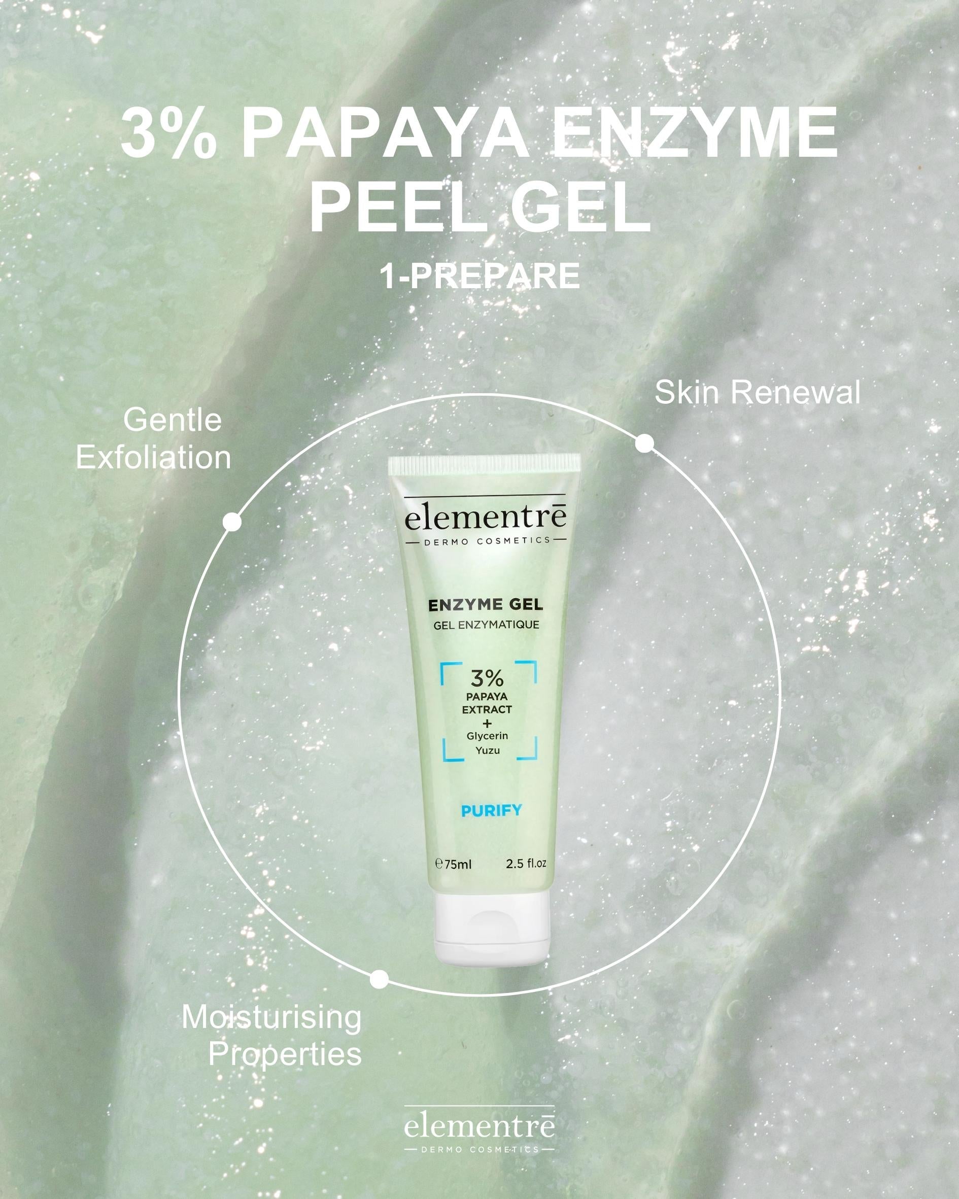 3% Papaya Enzyme Peeling Gel elementrē dermo cosmetics 1 - PREPARE