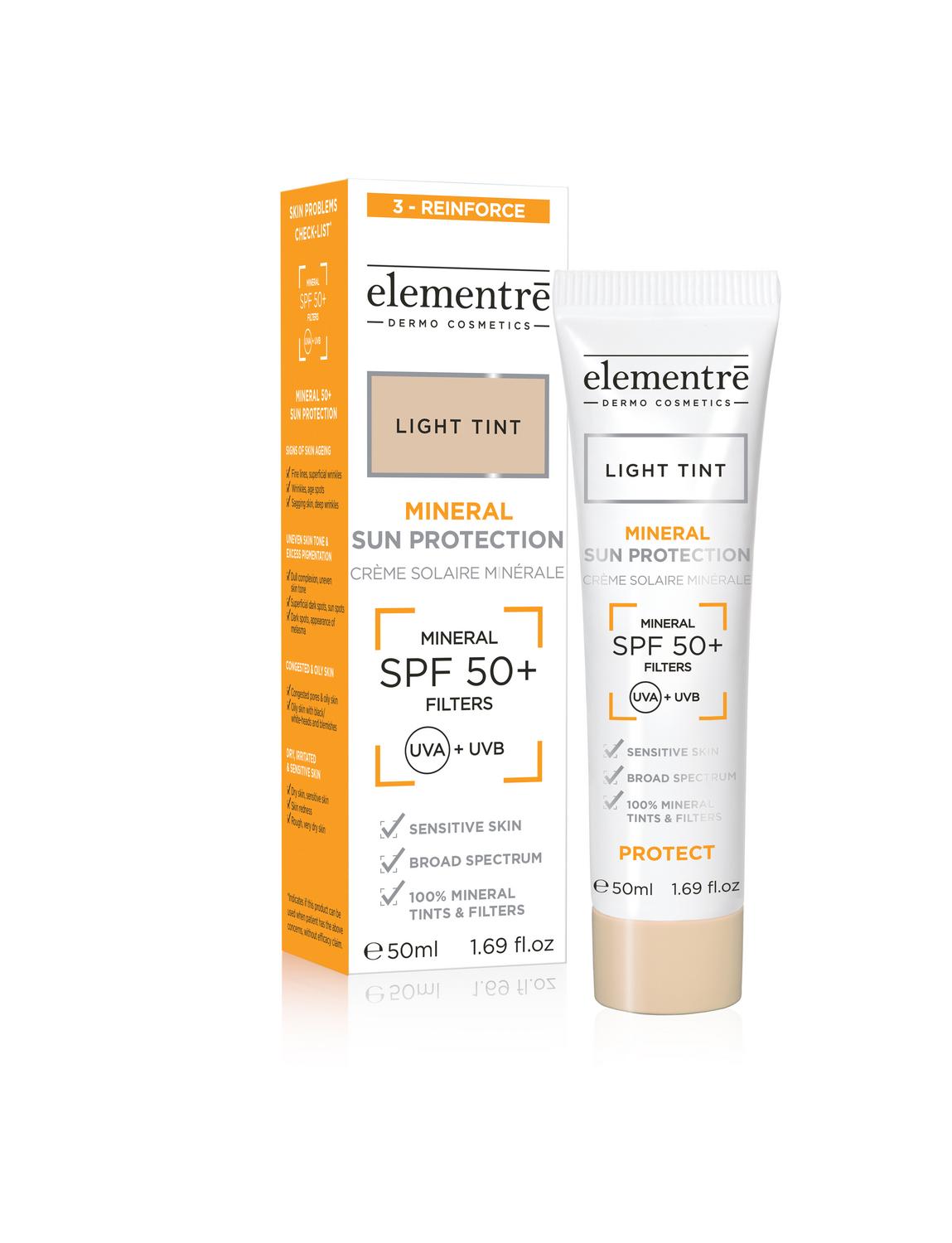 SPF 50+ Mineral Sun Protection - Light Tint elementrē dermo cosmetics