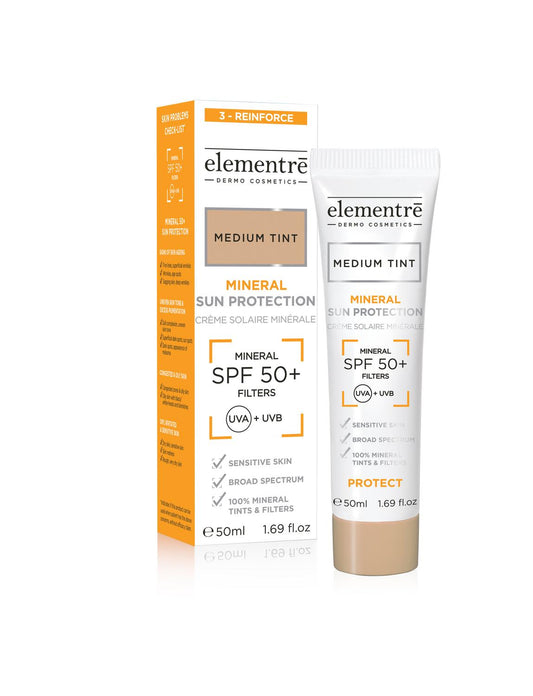 SPF 50+ Mineral Sun Protection - Medium Tint elementrē dermo cosmetics