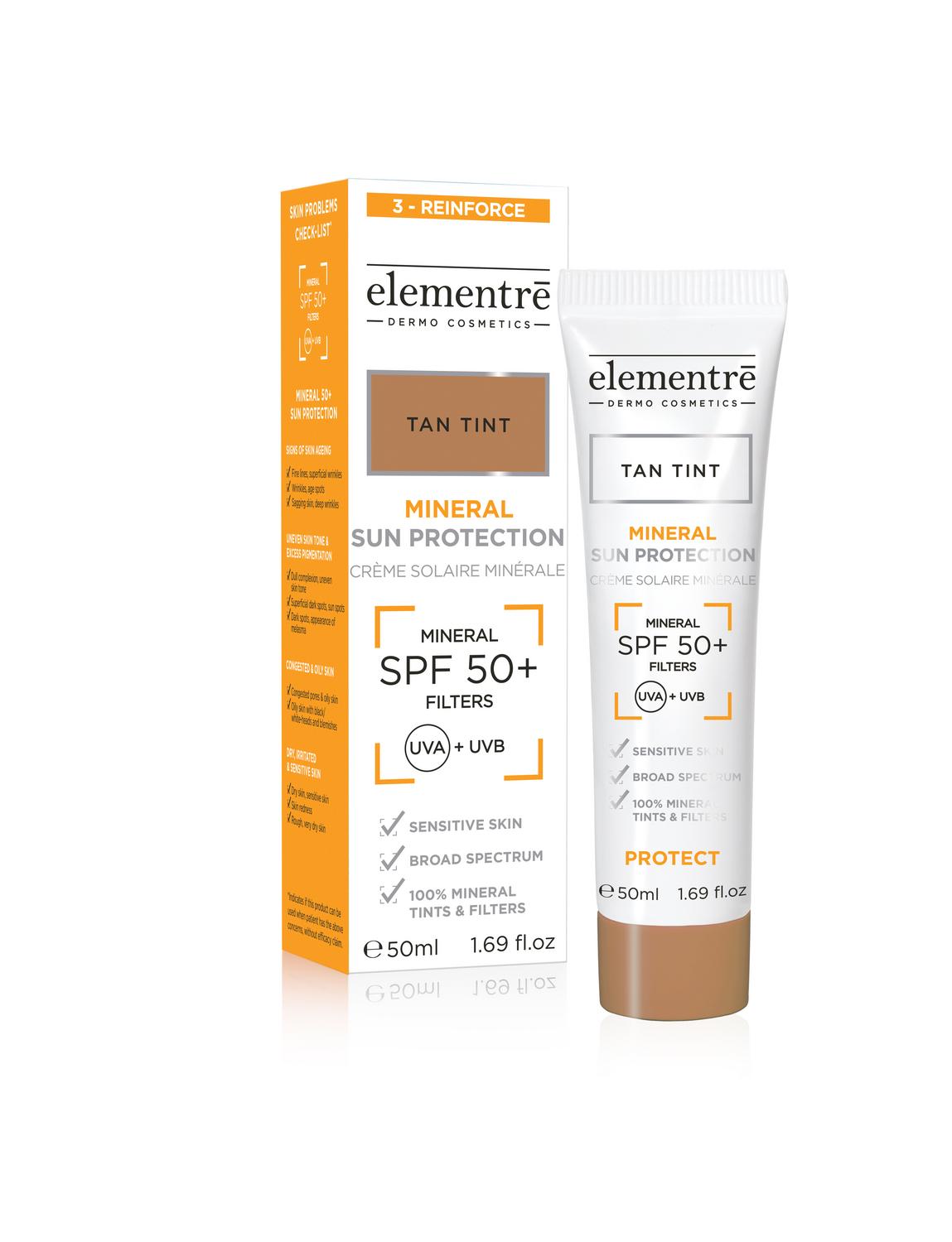SPF 50+ Mineral Sun Protection - Tan Tint elementrē dermo cosmetics