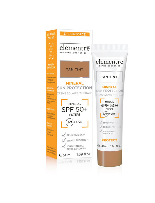 SPF 50+ Mineral Sun Protection - Tan Tint elementrē dermo cosmetics