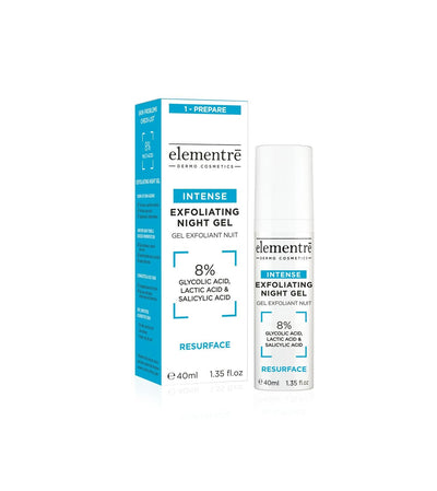 8% Glycolic, Lactic & Salicylic Acids Exfoliating Night Gel elementrē dermo cosmetics 1 - PREPARE