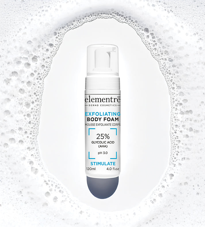 Exfoliating Body Foam - 25% Glycolic Acid elementrē dermo cosmetics BODY
