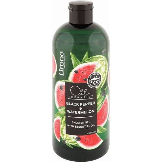 Lirene OIL THERAPIST Shower gel with essential oil BLACK PEPPER & WATERMELON 400 ml - Amar Pharma