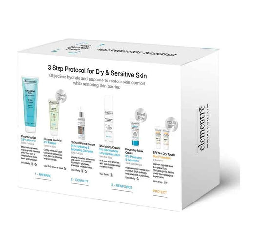 3-Steps Protocol Kit for Deep Hydration & Repair - Kit Protokolli 3-Hapa për Hidratim të Thellë & Riparim Elementrē dermo cosmetics Kit Trajtues