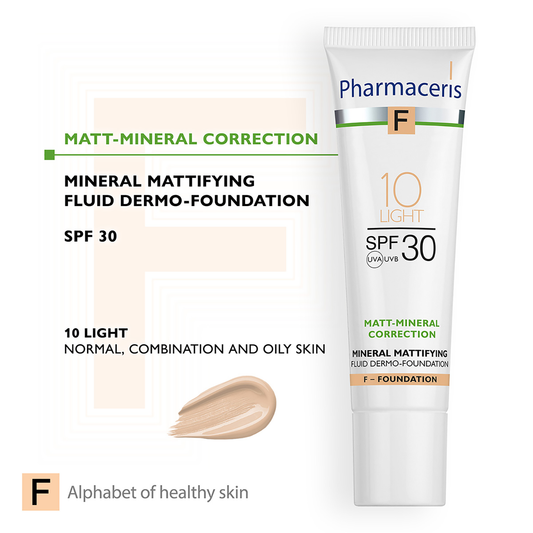 MINERAL MATTIFYING FLUID DERMO-FOUNDATION SPF 30   10 Light