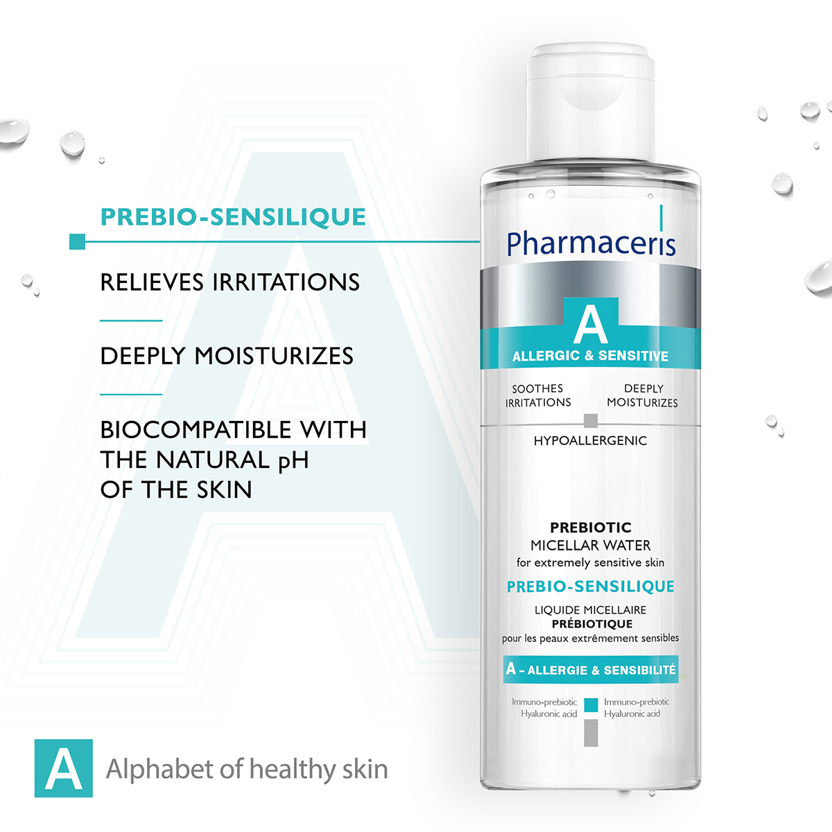 Prebio-Sensilique Ujë Micelar për lëkurë jashtëzakonisht të ndjeshme Pharmaceris Ujë Micelar