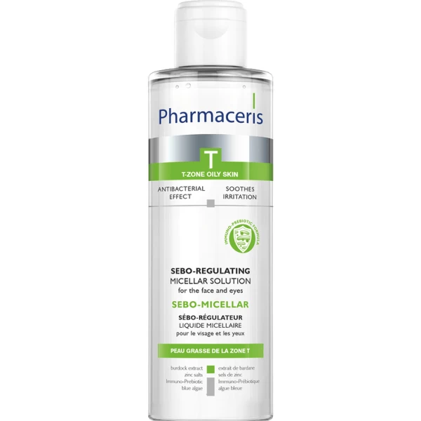 105 SEBO REGULATING MICELLAR SOLUTION for the face and eyes SEBO MICELLAR 200 ml 1 <ul style="list-style-type:square;"> <li>100% effectively cleanses</li> <li>advanced formula designed for very sensitive skin</li> <li>high tolerance and efficacy</li> <li>dermatologically tested</li> </ul>