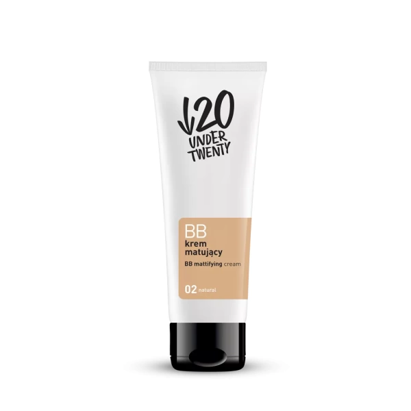 10e05109 bb krem tub.w7qt Under Twenty BB matting cream 60 ml Choose BB matting antibacterial cream for all skin types with a tendency to imperfection and shine.