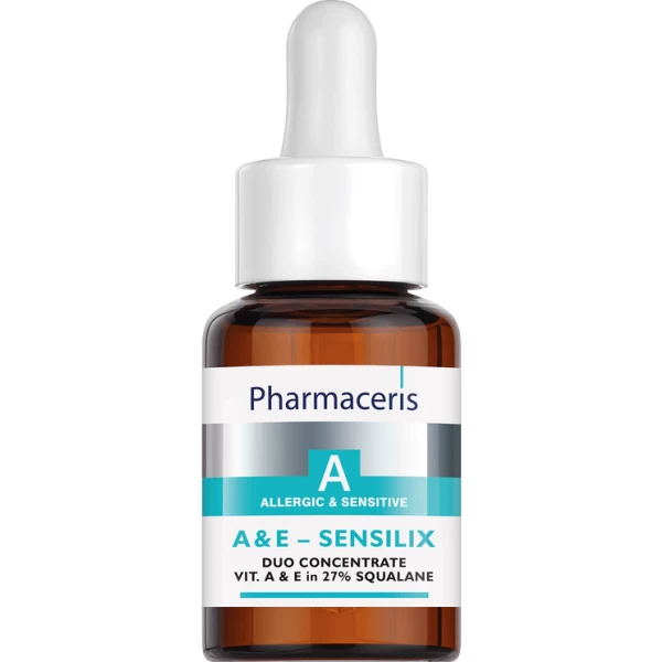 144 DUO CONCENTRATE VIT. A E in 27qualane A E SENSILIX 30 ml 1 <ul style="list-style-type:square;"> <li>SPF 100+</li> <li>PPD 47</li> <li>broad-spectrum anti-UVA/UVB/HEV/IR filters</li> <li>formula providing a very high level of sun protection for the skin in need of special safeguards</li> </ul>