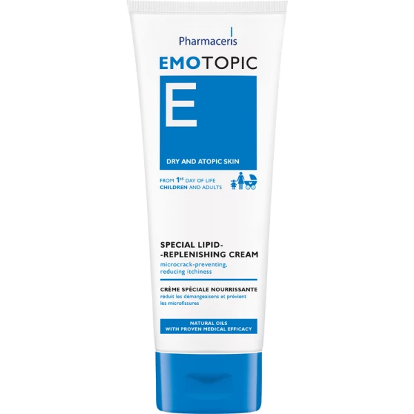 149 EMOTOPIC SPECIAL LIPID REPLENISHING CREAM for face and body micro crack preventing reducing itchiness 75 ml 1 <p>An advanced system of photo stable organic and mineral filters in the form of a UV Block complex effectively shields the skin from harmful UVA and UVB radiation and protects the DNA inside the skin cells from damage caused by sun exposure.</p>