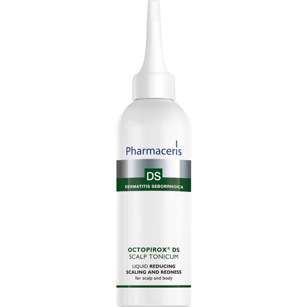 162 SCALP TONICUM liquid reducing scaling and redness OCTOPIROXR DS 100 ml 1 <ul style="list-style-type:square;"> <li>78% reduction of skin flaking</li> <li>72% inhibition of excessive greasiness in the hair</li> <li>high tolerance and efficacy</li> <li>dermatologically tested</li> </ul> <p></p>