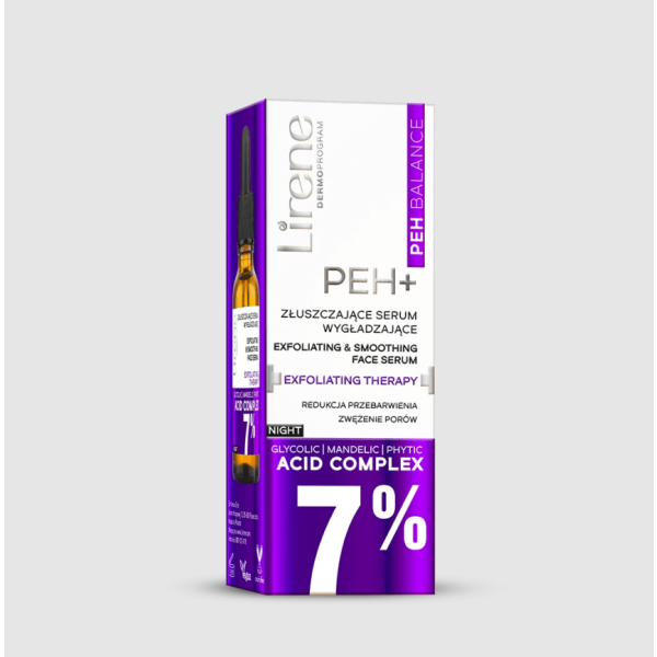 211 Lirene PEH BALANCE Exfoliating smoothing face serum EXFOLIATING THERAPY 30 ml 1 <p style="margin-top:0px;margin-bottom:0px;font-family:'PT Sans', 'system-ui', '-apple-system', 'Segoe UI', Roboto, 'Helvetica Neue', Arial, 'Noto Sans', 'Liberation Sans', sans-serif, 'Apple Color Emoji', 'Segoe UI Emoji', 'Segoe UI Symbol', 'Noto Color Emoji';font-size:16px;background-color:#ffffff;">PEH BALANCE është një metodë e kujdesit të ndërgjegjshëm të bukurisë që rikthen lëkurën në ekuilibrin dhe ekuilibrin e duhur. Objektivi i tij është t'i sigurojë lëkurës raportin e duhur të: proteinave, zbutësve dhe humectantëve (dmth. PEH).</p> <p style="margin-top:0px;margin-bottom:0px;font-family:'PT Sans', 'system-ui', '-apple-system', 'Segoe UI', Roboto, 'Helvetica Neue', Arial, 'Noto Sans', 'Liberation Sans', sans-serif, 'Apple Color Emoji', 'Segoe UI Emoji', 'Segoe UI Symbol', 'Noto Color Emoji';font-size:16px;background-color:#ffffff;"></p> <p style="margin-top:0px;margin-bottom:0px;font-family:'PT Sans', 'system-ui', '-apple-system', 'Segoe UI', Roboto, 'Helvetica Neue', Arial, 'Noto Sans', 'Liberation Sans', sans-serif, 'Apple Color Emoji', 'Segoe UI Emoji', 'Segoe UI Symbol', 'Noto Color Emoji';font-size:16px;background-color:#ffffff;">Secili prej këtyre përbërësve KA ROLI DHE VEPRIMIN E TYRE:</p> <p style="margin-top:0px;margin-bottom:0px;font-family:'PT Sans', 'system-ui', '-apple-system', 'Segoe UI', Roboto, 'Helvetica Neue', Arial, 'Noto Sans', 'Liberation Sans', sans-serif, 'Apple Color Emoji', 'Segoe UI Emoji', 'Segoe UI Symbol', 'Noto Color Emoji';font-size:16px;background-color:#ffffff;">ARRINI BALANCIN PEH!</p> <p style="margin-top:0px;margin-bottom:0px;font-family:'PT Sans', 'system-ui', '-apple-system', 'Segoe UI', Roboto, 'Helvetica Neue', Arial, 'Noto Sans', 'Liberation Sans', sans-serif, 'Apple Color Emoji', 'Segoe UI Emoji', 'Segoe UI Symbol', 'Noto Color Emoji';font-size:16px;background-color:#ffffff;">Vëzhgoni lëkurën tuaj çdo ditë dhe zgjidhni produkte bukurie për të përmbushur nevojat e saj.</p> <p style="margin-top:0px;margin-bottom:0px;font-family:'PT Sans', 'system-ui', '-apple-system', 'Segoe UI', Roboto, 'Helvetica Neue', Arial, 'Noto Sans', 'Liberation Sans', sans-serif, 'Apple Color Emoji', 'Segoe UI Emoji', 'Segoe UI Symbol', 'Noto Color Emoji';font-size:16px;background-color:#ffffff;">Dëshironi të arrini një nivel më të lartë të regjimit tuaj të bukurisë?</p> <p style="margin-top:0px;margin-bottom:0px;font-family:'PT Sans', 'system-ui', '-apple-system', 'Segoe UI', Roboto, 'Helvetica Neue', Arial, 'Noto Sans', 'Liberation Sans', sans-serif, 'Apple Color Emoji', 'Segoe UI Emoji', 'Segoe UI Symbol', 'Noto Color Emoji';font-size:16px;background-color:#ffffff;">Zgjidhni serumin perfekt PEH+ për nevojat tuaja:</p> <p style="margin-top:0px;margin-bottom:0px;font-family:'PT Sans', 'system-ui', '-apple-system', 'Segoe UI', Roboto, 'Helvetica Neue', Arial, 'Noto Sans', 'Liberation Sans', sans-serif, 'Apple Color Emoji', 'Segoe UI Emoji', 'Segoe UI Symbol', 'Noto Color Emoji';font-size:16px;background-color:#ffffff;">• Serum vitaminash me veti të forta kundër plakjes,</p> <p style="margin-top:0px;margin-bottom:0px;font-family:'PT Sans', 'system-ui', '-apple-system', 'Segoe UI', Roboto, 'Helvetica Neue', Arial, 'Noto Sans', 'Liberation Sans', sans-serif, 'Apple Color Emoji', 'Segoe UI Emoji', 'Segoe UI Symbol', 'Noto Color Emoji';font-size:16px;background-color:#ffffff;">• serum eksfoliant që redukton hiper-pigmentimin.</p>