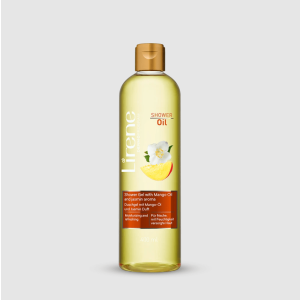 228 Lirene SHOWER OIL Deeply moisturizing shower gel MANGO OIL AND JASMIN 400 ml 1 <p>A UNIQUE COMBINATION OF A SHOWER GEL AND A NOURISHING OIL</p> <p>The shower gel contains precious mango oil with a strong softening and moisturizing effect. The oil smooths the skin and strengthens its protective barrier. The gel effectively cleanses the skin of the entire body and leaves a beautiful, long-lasting fragrance. The crystalline formula of the gel combines harmoniously with the refreshing aroma of citrus fruits and a delicate note of jasmine, making your shower routine a pleasurable experience.</p>