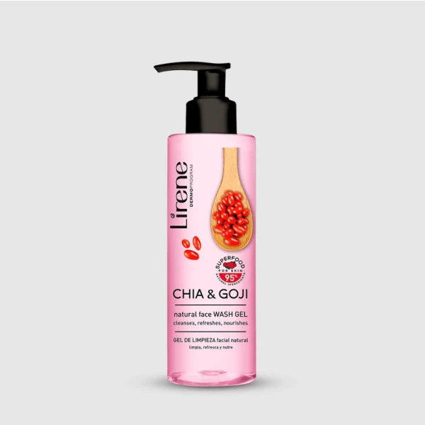 247 Lirene SUPERFOOD Natural wash gel for face CHIA GOJI 190 ml 1 <p>Face peeling effectively cleanses, unblocks pores, reduces visible imperfections, gently smooths, rejuvenates, moisturizes and nourishes.</p>