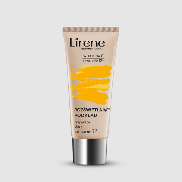 257 Lirene Brightening foundation 30 ml 1 <p>The foundation perfectly evens out the skin tone and brightens the complexion, giving it a glow effect. </p> <p>Colors: 02 Natural, 03 Beige, 04 Tan.</p> <p></p>