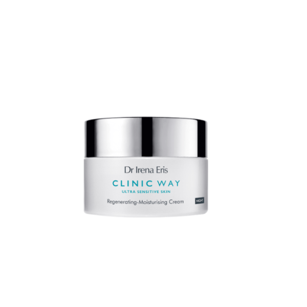 296 Dr Irena Eris Clinic Way Regenerating Moisturizing Night Cream 50 ml 1 <p>Krem rigjenerues-hidratues i natës – rikthen rehatinë në lëkurën ultra të ndjeshme, zbut dhe hidraton intensivisht lëkurën, duke rindërtuar shtresën e saj hidro-lipidike dhe duke parandaluar humbjen e ujit trans epidermal. Rigjenerimi gjatë natës i barrierës mbrojtëse, përgjegjëse për përshtatjen e lëkurës ndaj faktorëve të ndryshëm të dëmshëm të jashtëm, rrit rezistencën e saj ndaj efekteve të tyre dhe e lë lëkurën prej kadifeje të butë dhe të zhdërvjellët.</p>