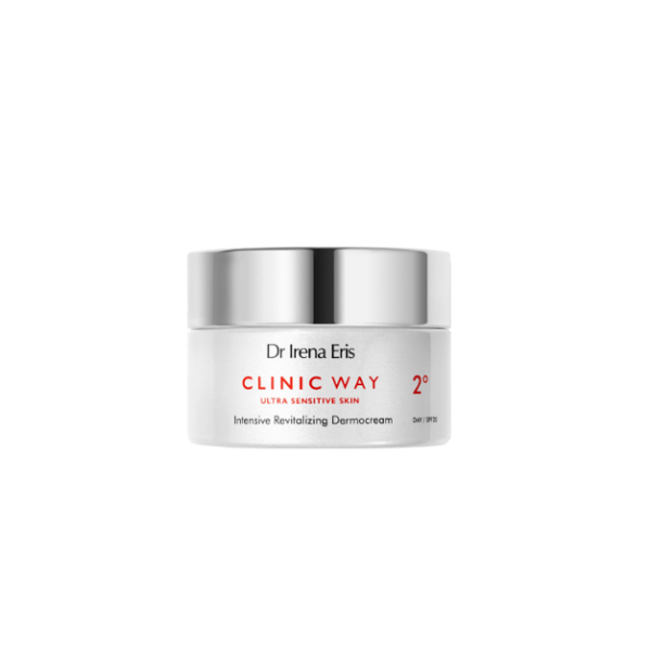 301 Dr Irena Eris Clinic Way Intensive Revitalizing Dermocream 2° Day Cream 50 ml 1 <p>CLINIC WAY – FIVE-DEGREE ANTI-AGING PROGRAM 2° degree of anti-wrinkle care for women aged 40+ RETINOID REVITALIZATION for day effectively fights the processes responsible for the formation of elastotic wrinkles</p>