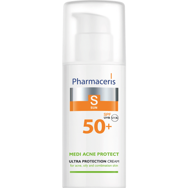 82 PROTECTION CREAM SPF 50 for acne oily and combination skin 1 <p></p> <ul style="list-style-type:square;"> <li>normalized function of sebaceous glands</li> <li>very high protection against UVA/UVB</li> <li>clinically and dermatologically tested</li> <li>formula designed for sensitive skin</li> </ul>