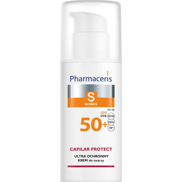 83 PROTECTION CREAM SPF 50 for neocapillaries and rosacea 1 <ul style="list-style-type:square;"> <li>specialist protection cream SPF 50+ for skin with dilated capillaries and rosacea</li> <li>reducing hyper-activity and erythema</li> <li>waterproof formula</li> <li>broad spectrum protection from UVA, UVB, HER and IR radiation</li> </ul>